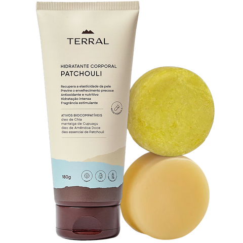 Kit  2 Shampoo Sálvia & Cúrcuma, Condicionador Óleo de Coco & Karité e Creme Corporal Patchouli Dark & Chia